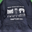 Adult Black Sweatshirt with White 3 Owl Logo and Raptor Inc text